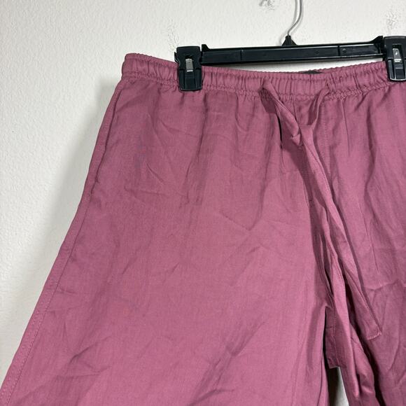 Zara Womens Size XL Drawstring Wide Leg Pants Pink Pull On - Picture 3 of 9